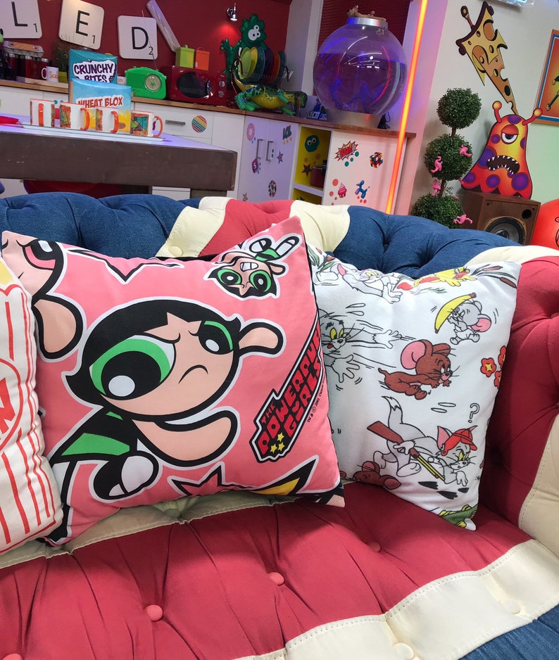 handmade by Alien Couture Tom /& Jerry Cushion Cartoon Vintage Fabric