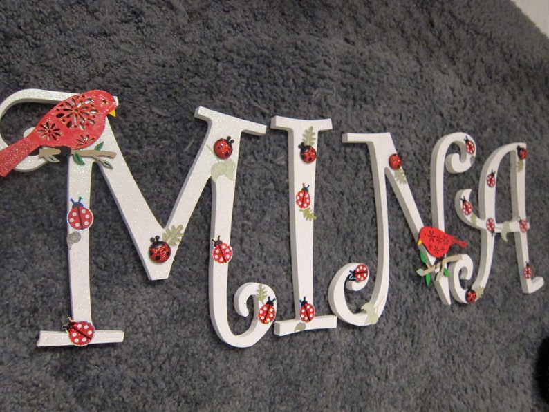 CUSTOM 9 Hanging Wooden Wall Nursery Letters 13.50 PER Etsy