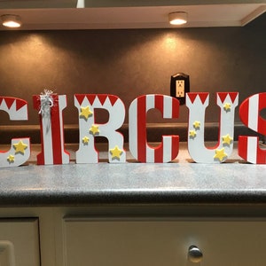 Custom 8" Standing "CIRCUS" Wooden Nursery Wall Letters - 17.50 PER LETTER -for Nursery or Child's Bedroom Decor