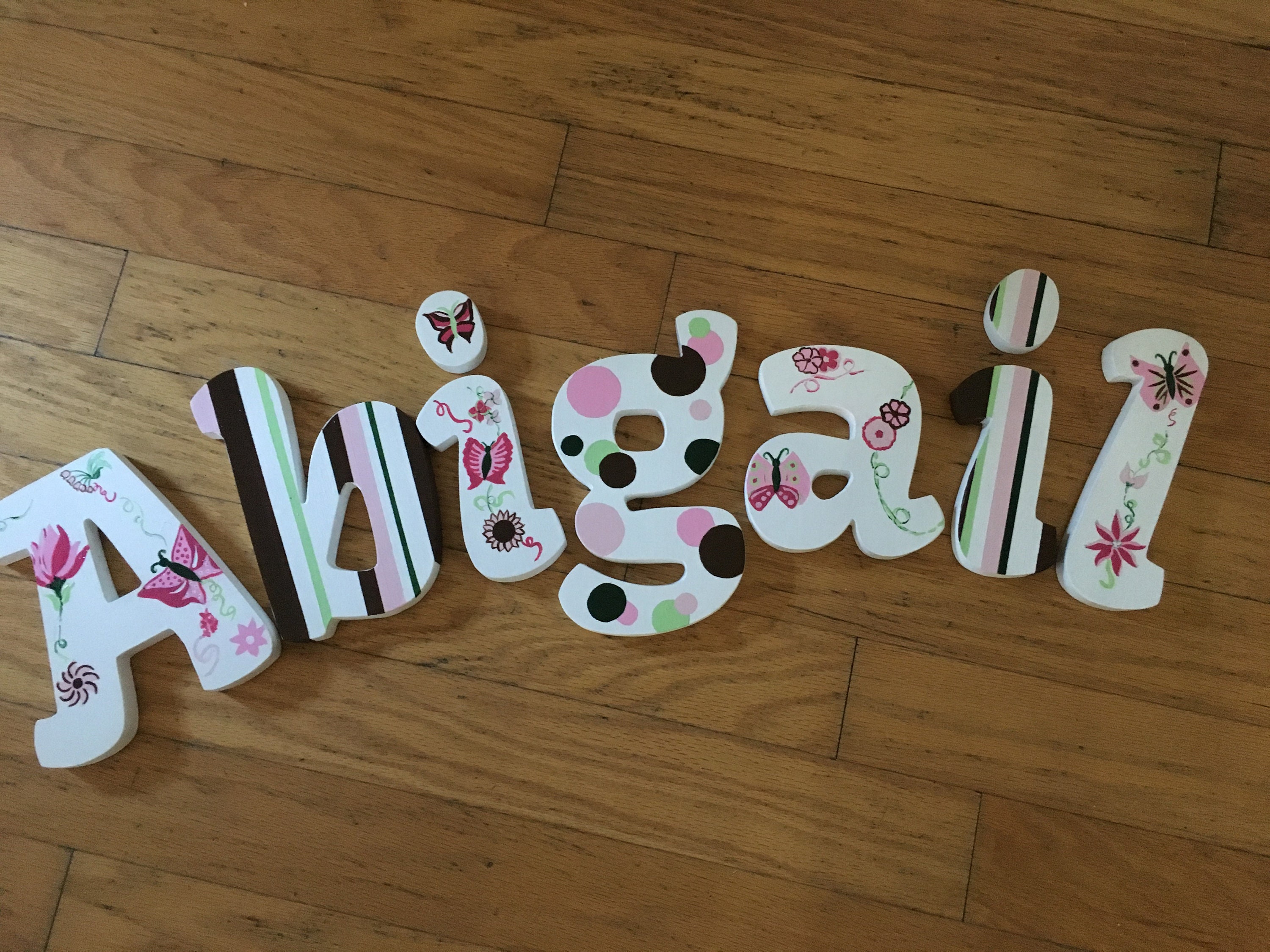 PERSONALIZADO Flores en minúsculas y mariposas cartas | Etsy