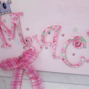 CUSTOM Monogram Canvas / Name Plaque - 14.50 Per Letter Includes Canvas for Nursery or Child&#39;s Room