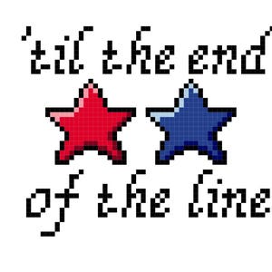 Comic Book Hero- Til the End of the Line Cross Stitch Pattern