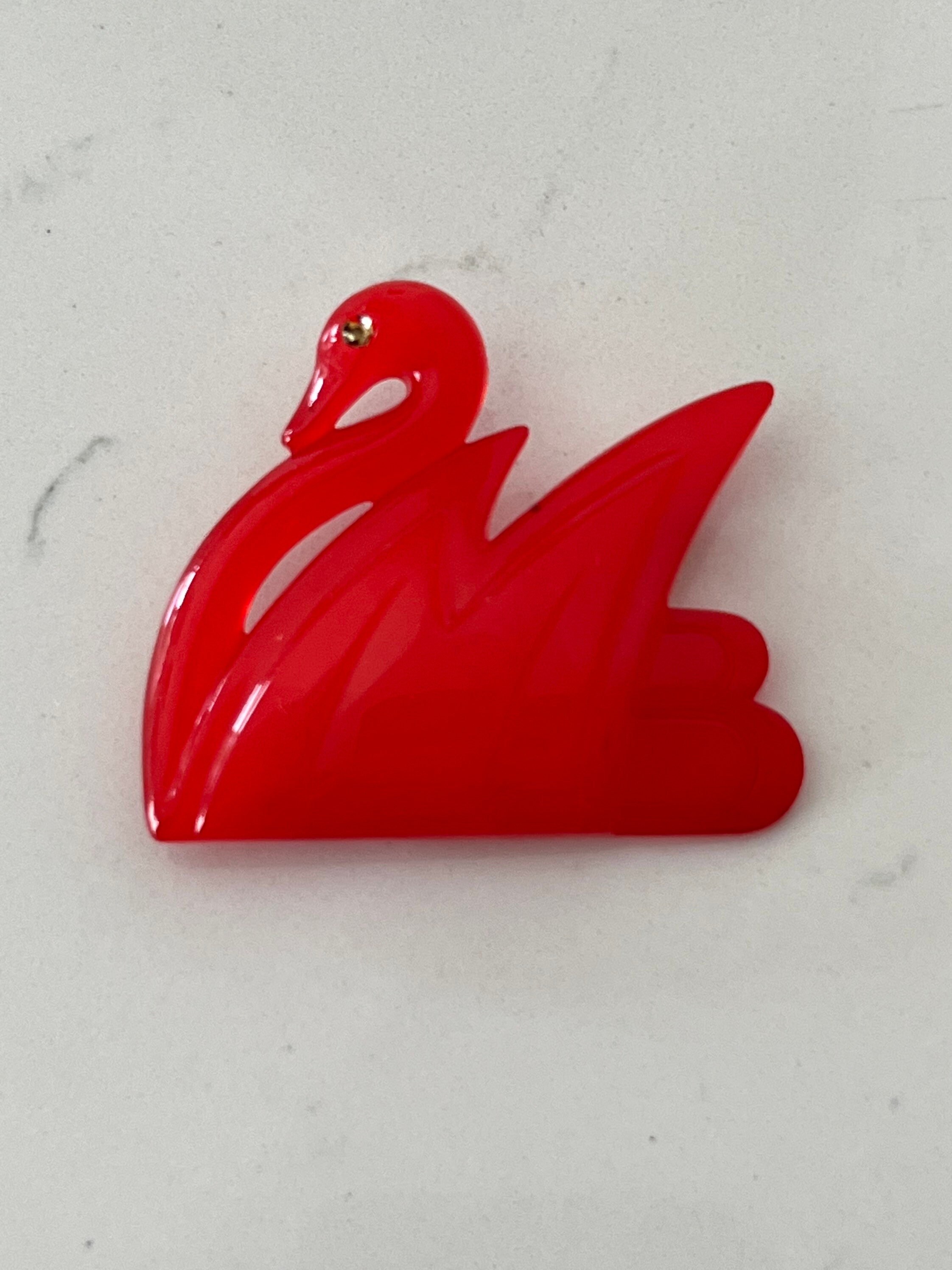 ヴィンテージ デンマーク製 Margit Brandt 白鳥 スワン ブローチ Vintage 1980s Scandinavian Swan Brooch Pin by Margit Brandt