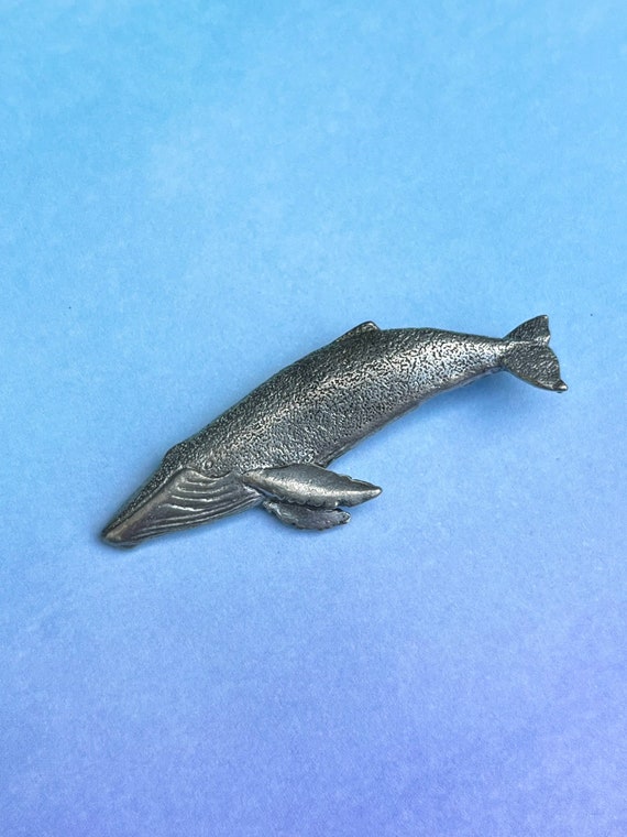 Broche Vintage 1992 GG Harris – Oiseau Blue Jay En étain Fin