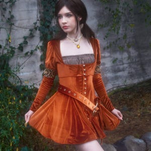 Vestido de aventurero - Terciopelo elástico