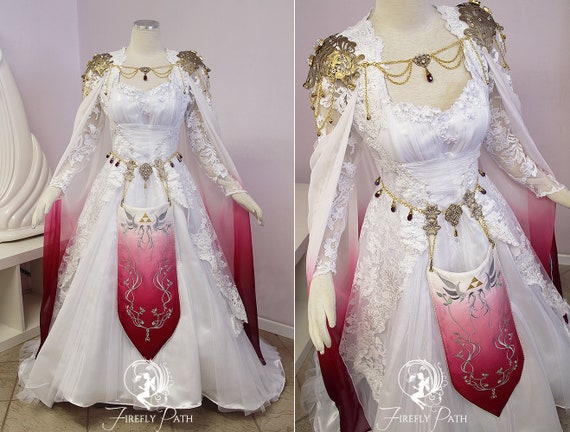 Princess Zelda Inspired Machine Embroidery Redesign Apron Etsy