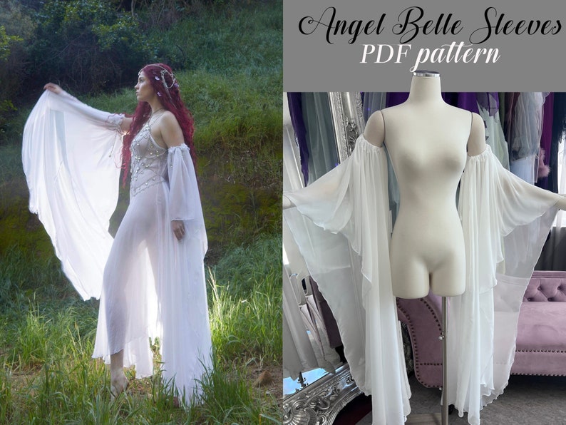 PATTERN how to make Angel Belle Sleeves image 1
