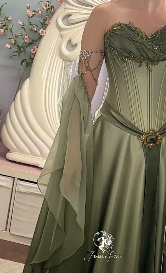 【Elfelfelf Archives】ELF'S LONG SLEEVE DRESS ★追跡可能★ Fantasy-inspired Enchanting Long Detachable Sleeves for