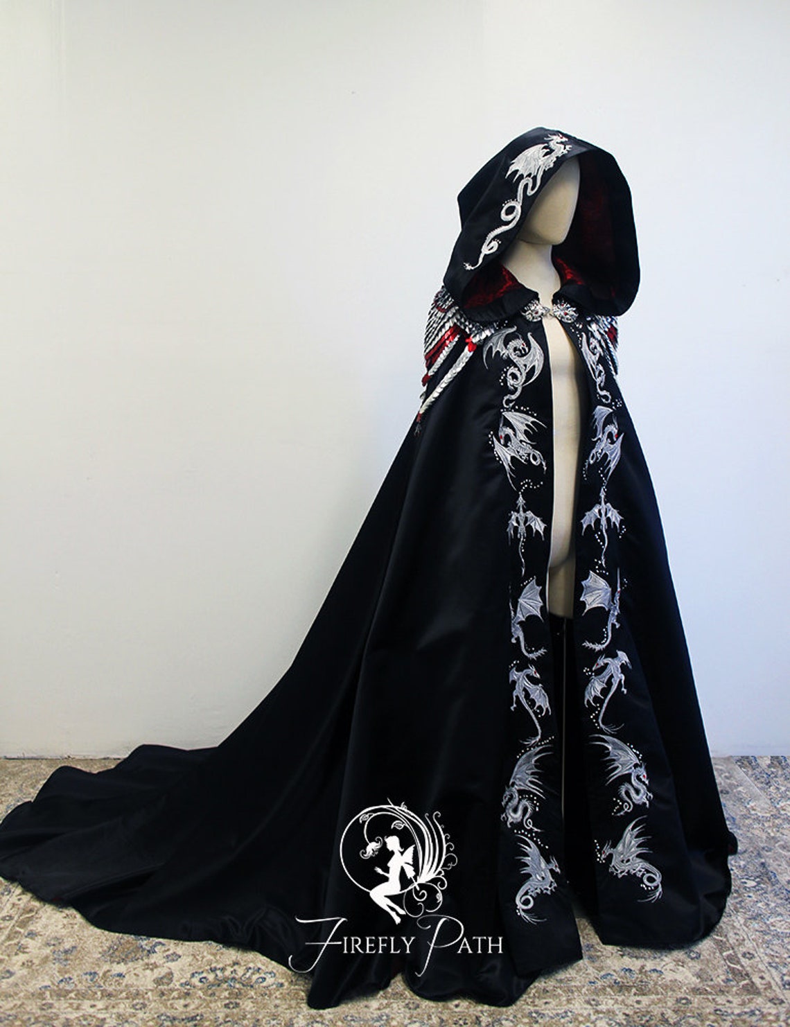 PATTERN How to Make Hooded Cape / Dragon Embroidery / Shoulder - Etsy