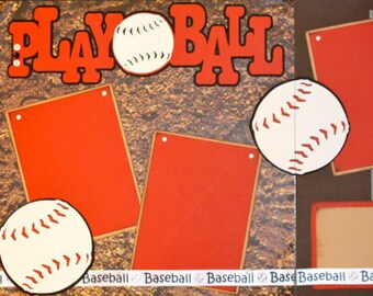 Play Ball 12x12 Premade Scrapbook Layout