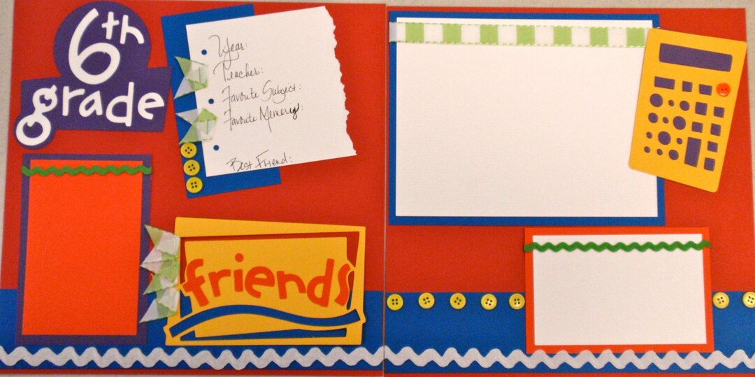 6th Layout Design 6th Grade 12x12 Layout KIT - Etsy