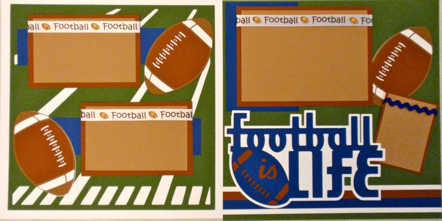 Football is Life 12x12 Premade Scrapbook Layout Etsy