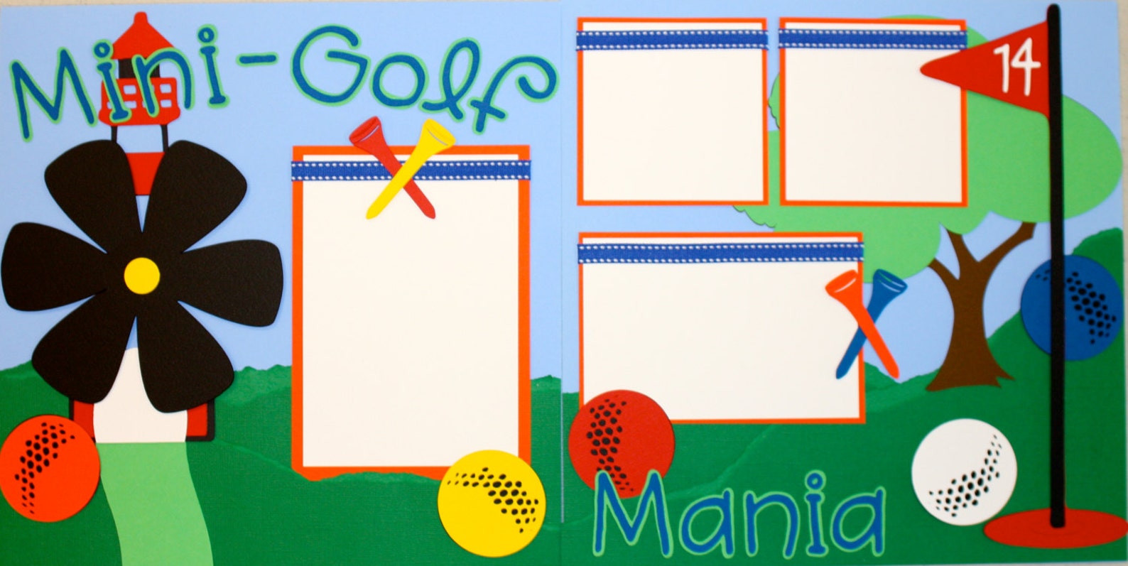 Minature Golf 12x12 Premade Scrapbook Layout Etsy