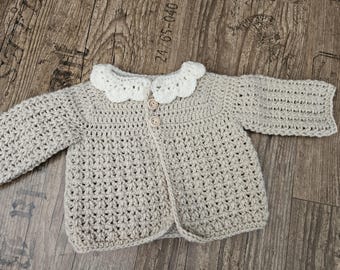 handmade cardigan 3-6 months machine washable at low temperature