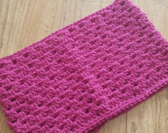 Deep pink neck warmer