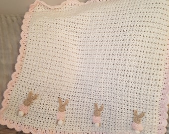 Handmade bunny blanket
