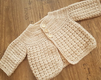 Handmade baby cardigan