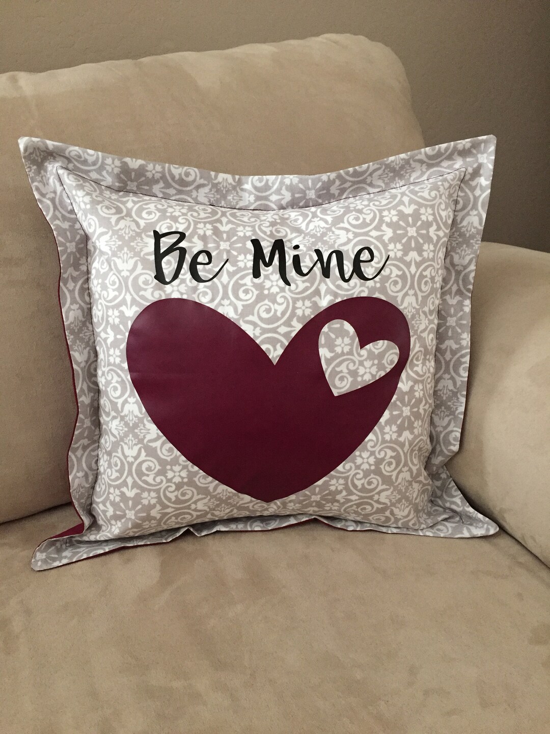 Valentine Throw Pillow Cover/16x16 Valentine's Day Pillow/valentine's/throw Pillow Cover