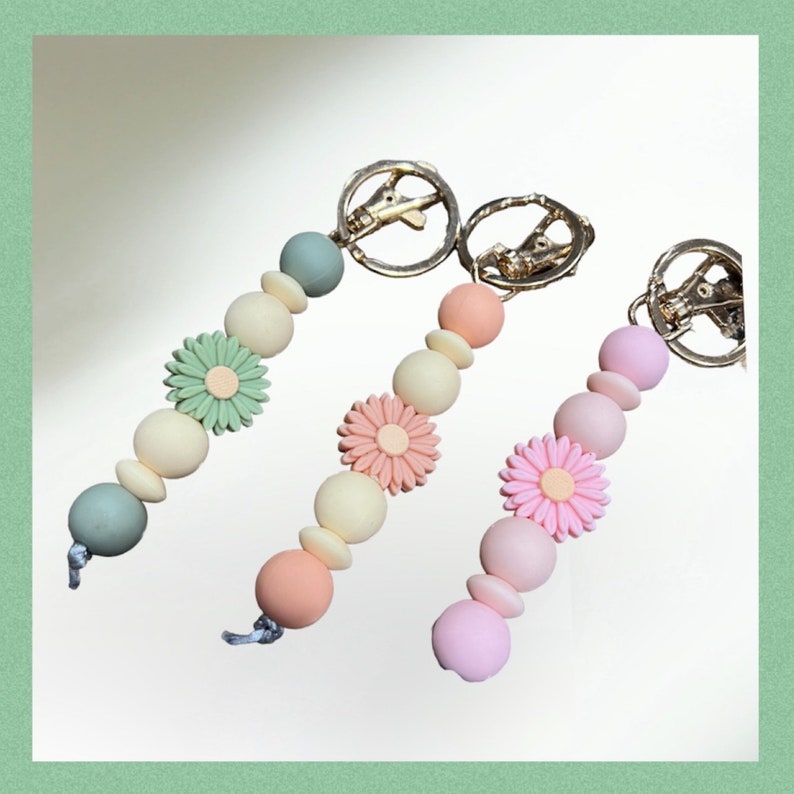 Silicone Daisy Key Rings, Car Key Rings, Purse Key Ring,backpack Key