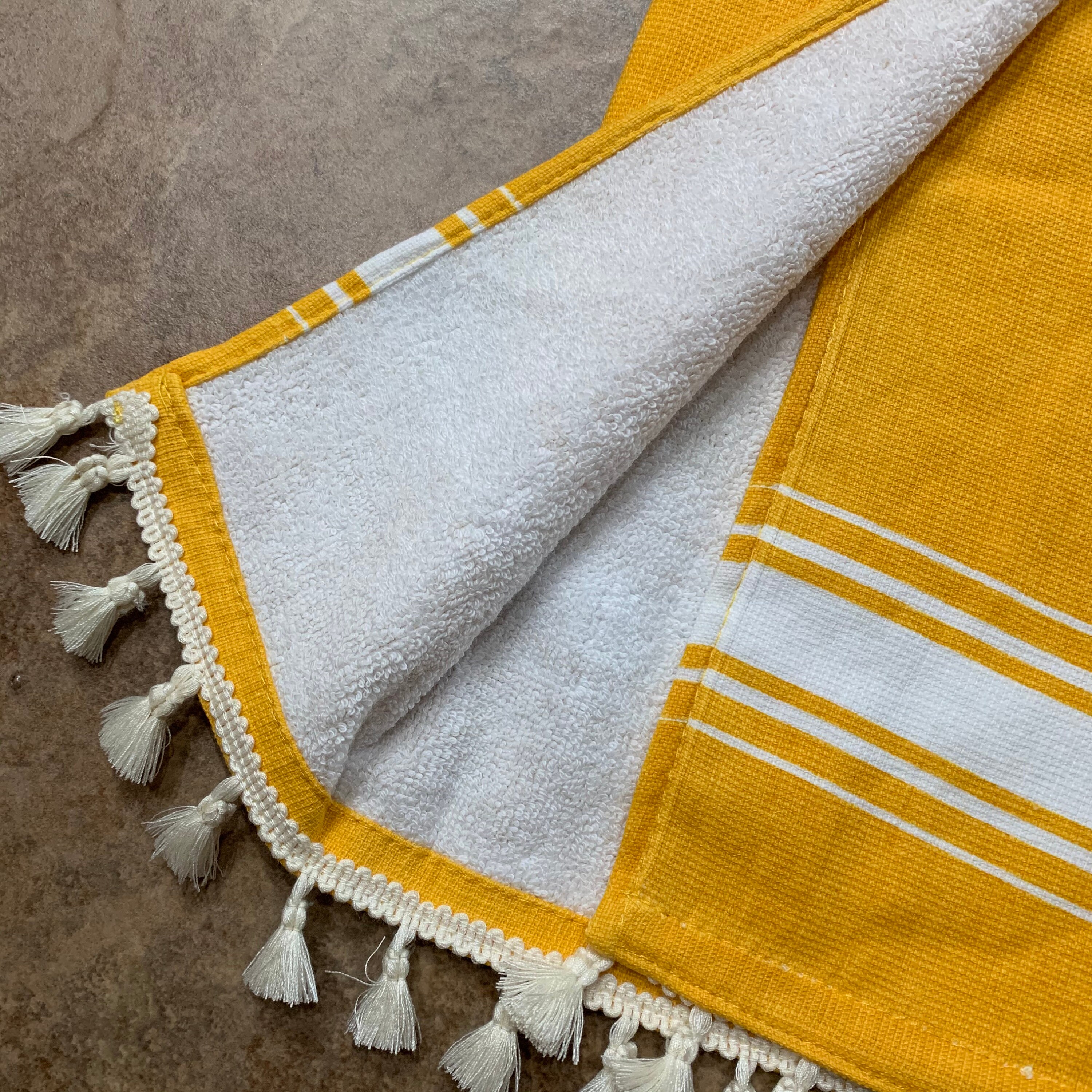 Yellow & Gold Hand Towels/Kitchen Hand Towels/Terry Cloth Etsy