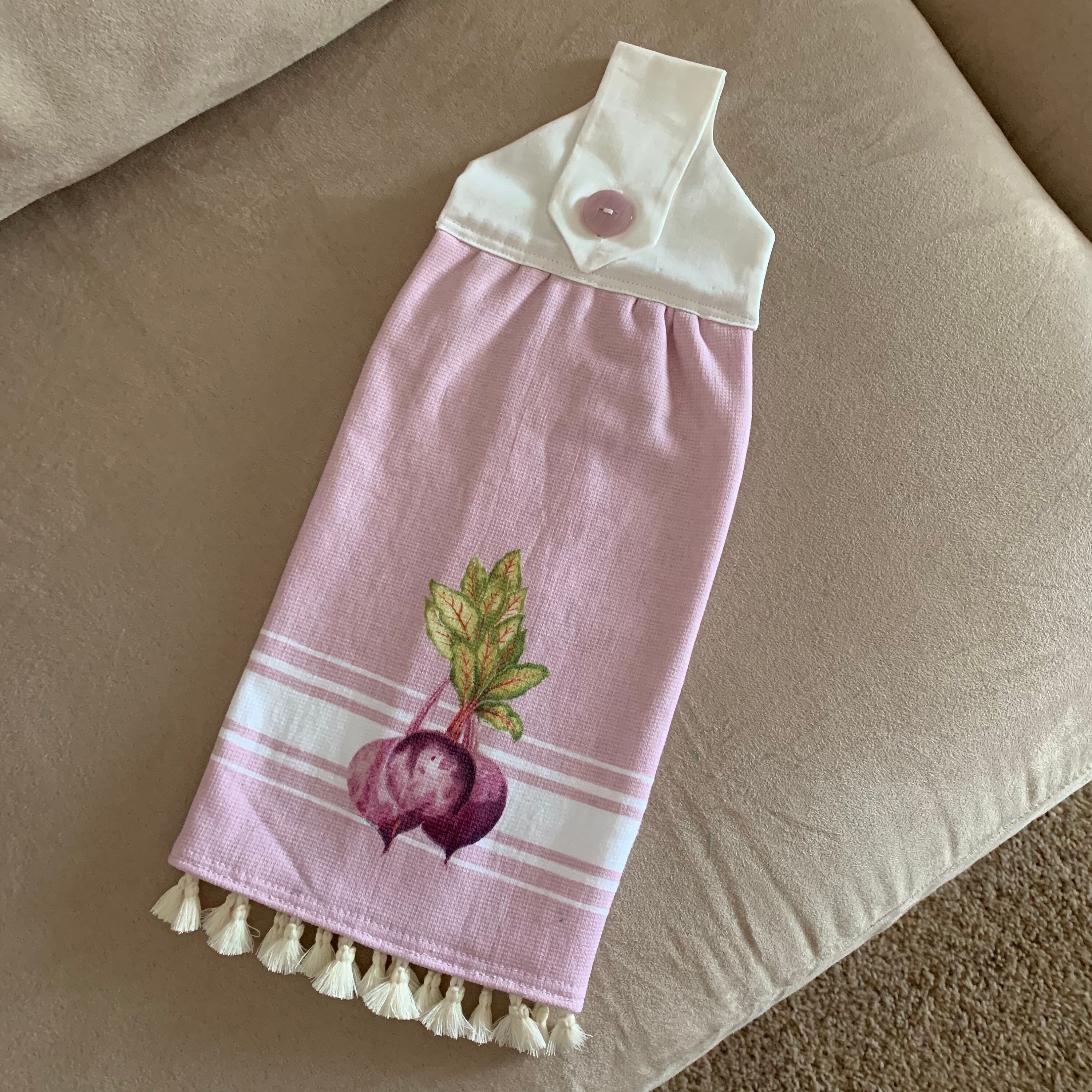 Pink Kitchen Towels, Kitchen Hand Towels, Terry Cloth Kitchen Towels