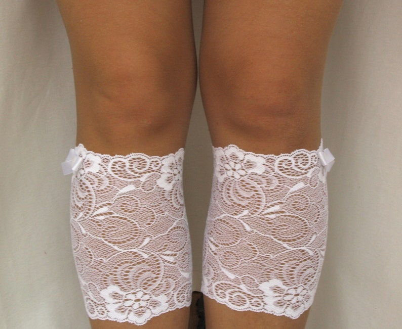 Lace Boot Cuff Socks White Flower Lace With White Bow Boot Etsy