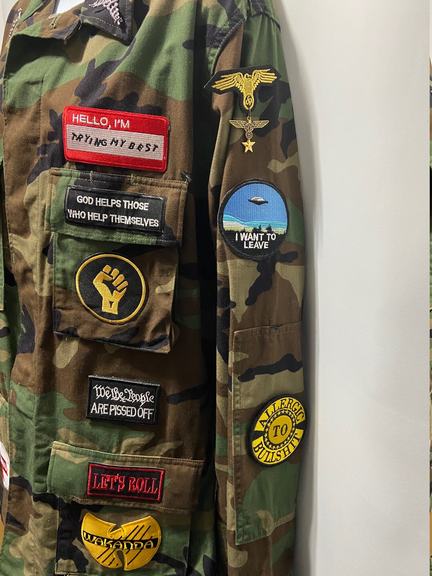 Custom army fatigue clearance jacket