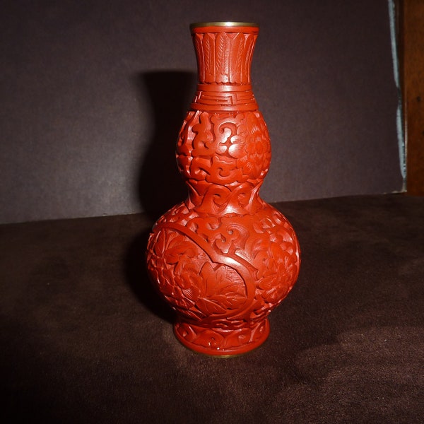 Cinnabar Vase Etsy