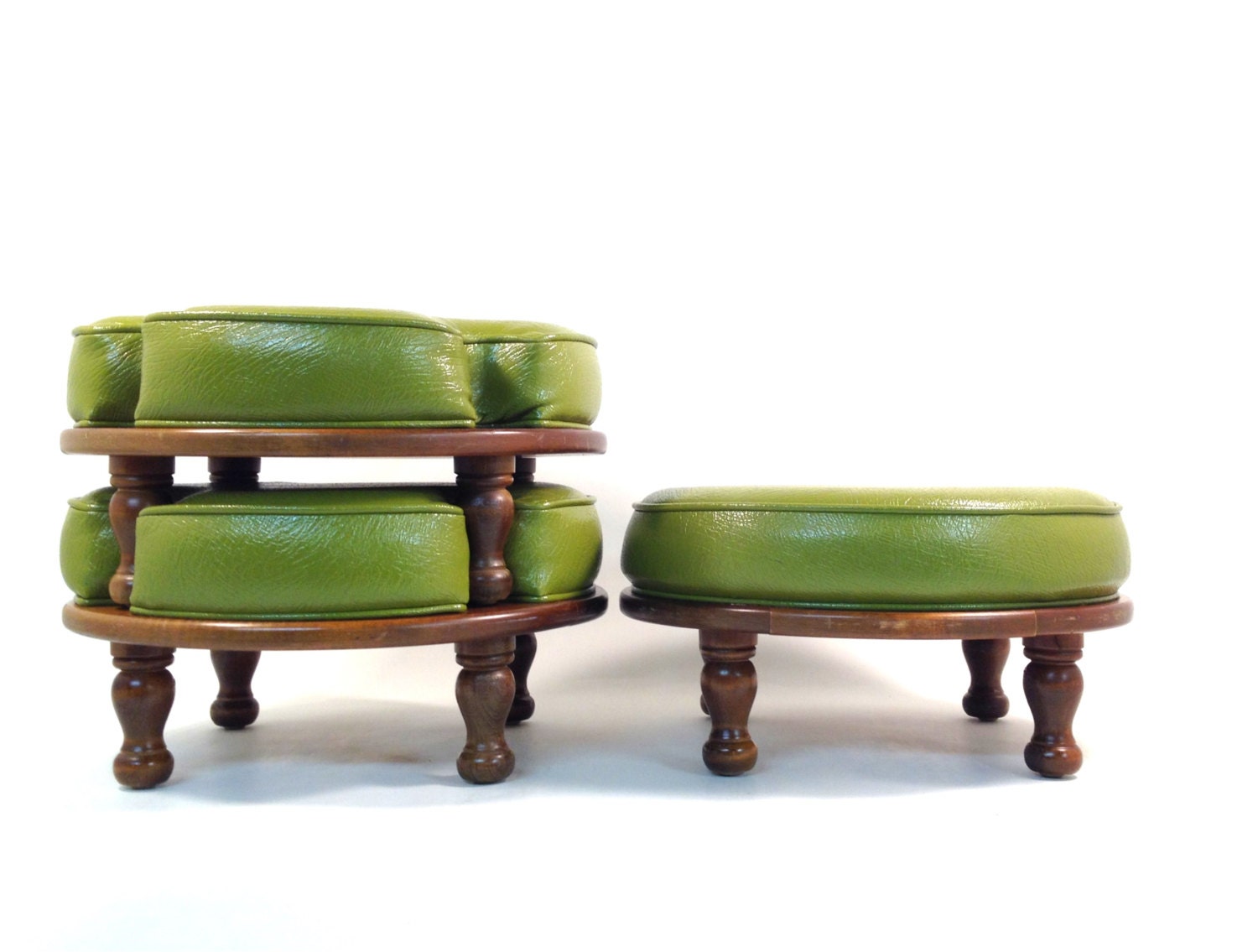 Vintage Stacking Footstools Ottoman / Mid Century Decor / Etsy