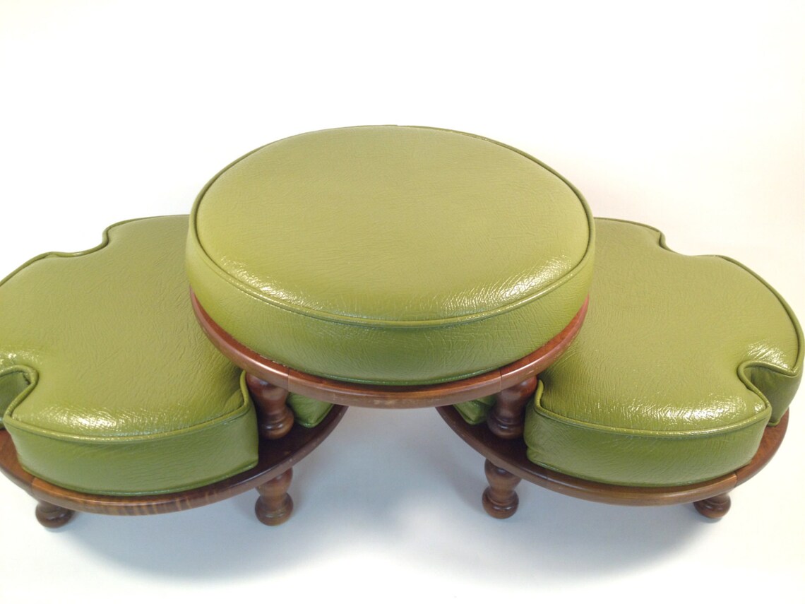 Vintage Stacking Footstools Ottoman / Mid Century Decor / Etsy