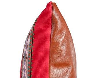 Rood Zuidwestelijk en Lederen Kussen