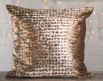 Velvet with Bronze Flecks Pillow