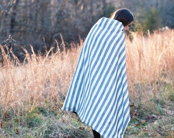 Black and White Stripe Blanket