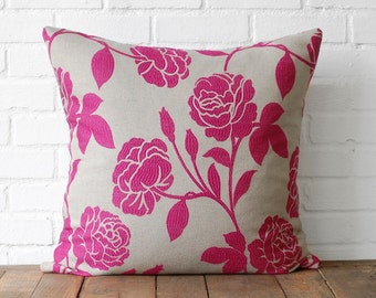 Dark Pink Rose Pillow