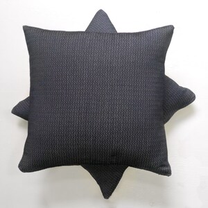 Black and White Cotton Square Chevron Throw Pillow