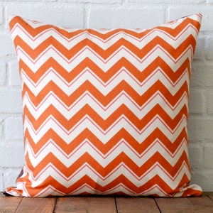 Orange Chevron with Graphite Print image 1