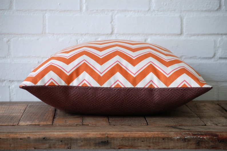 Orange Chevron with Graphite Print image 3