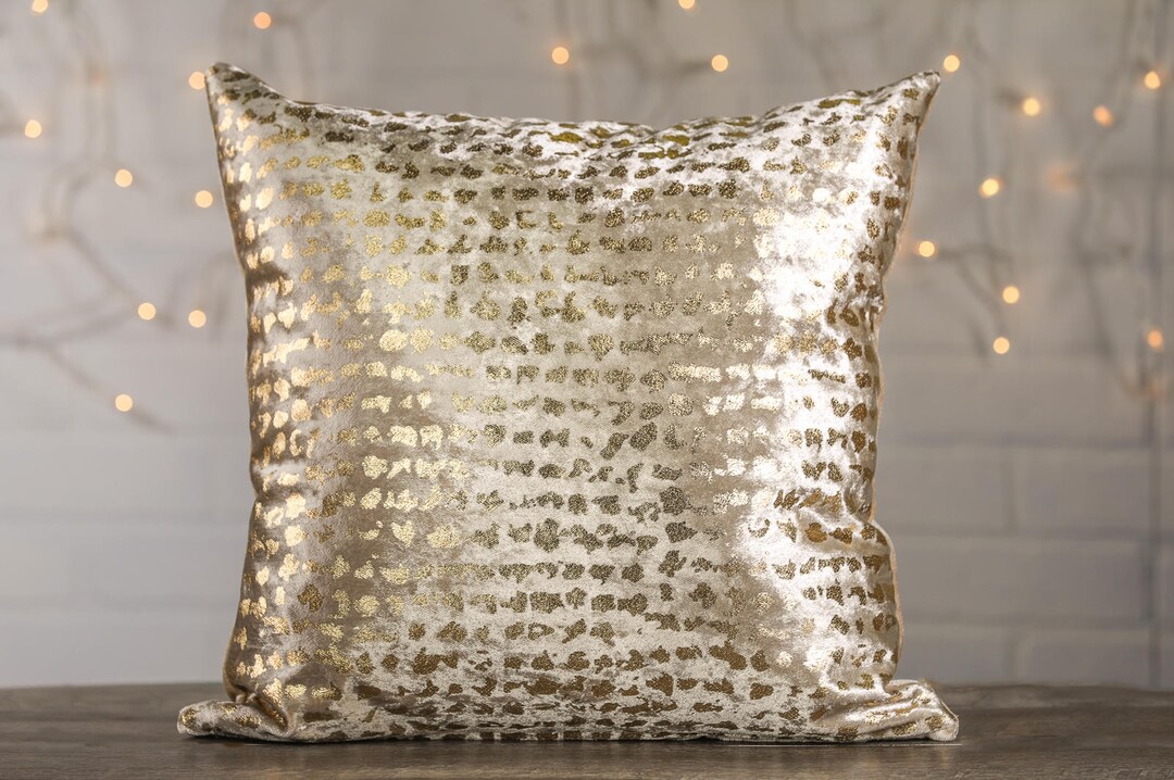 Gold Metallic Pillow Etsy
