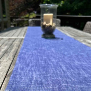 Blue Cotton Table Runner