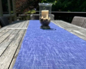 Blue Cotton Table Runner