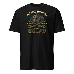 Buffalo Soldiers Tee - Black History & African Heritage Cotton Unisex T-Shirt | Black Pride Wear, Educational Patriotic Apparel