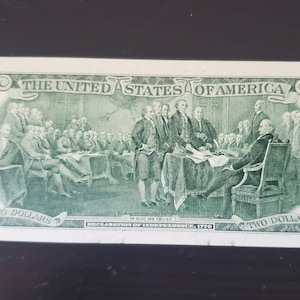 Zwei Dollarschein, Sammlerstück, US Währung, Note der US-Notenbank, Geschenkidee