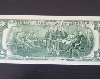 Two Dollar Bill, Collectible, US Currency, Federal Reserve Note, Gift Idea