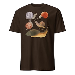Cottagecore Snail T Shirt, Goblincore Goth , Grunge Fairycore Clothing, Witchy T Shirt, Dark Academia Aesthetic Shirt, Botanical Art Tshirt