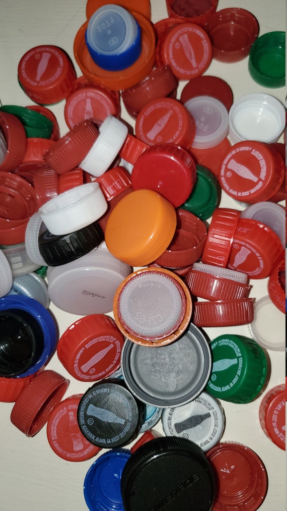 1 Pound of Plastic Bottle Caps Recycled Soda Caps Bulk Caps Etsy