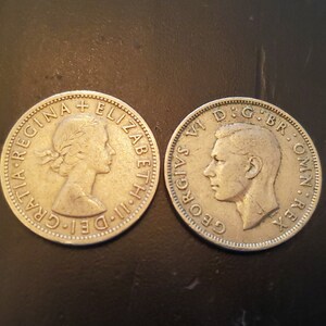 2x British Two Shillings, Bimetallic coin Foreign Coins, World Coins, Coin Collection, Currency, World Coin Collection, Money