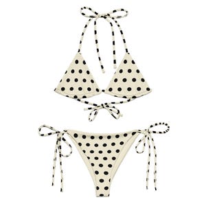 Polka Dots Bikini Printed Bikini 90s 80s, Triangle Bikini, Hot Girl Summer, Y2K