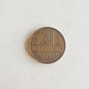 10 Francos, Monedas Extranjeras Francesas Vintage, Monedas Mundiales, Colección de Monedas, Moneda, Colección Mundial de Monedas, Dinero
