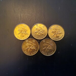 5x Hong Kong Coins, World Coins, Coin Collection, Currency, World Coin Collection, Money
