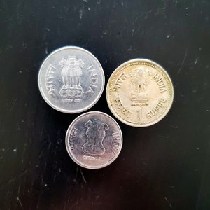 3x Monedas Extranjeras de Rupia India, Monedas Mundiales, Colección de Monedas, Moneda, Colección Mundial de Monedas, Dinero